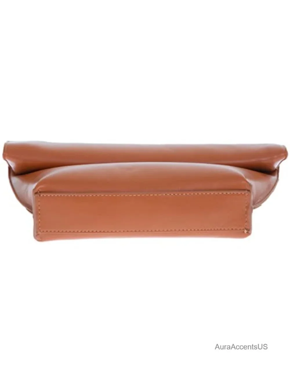 Faux Leather Oversize Foldover Clutch with Crossbody Chain